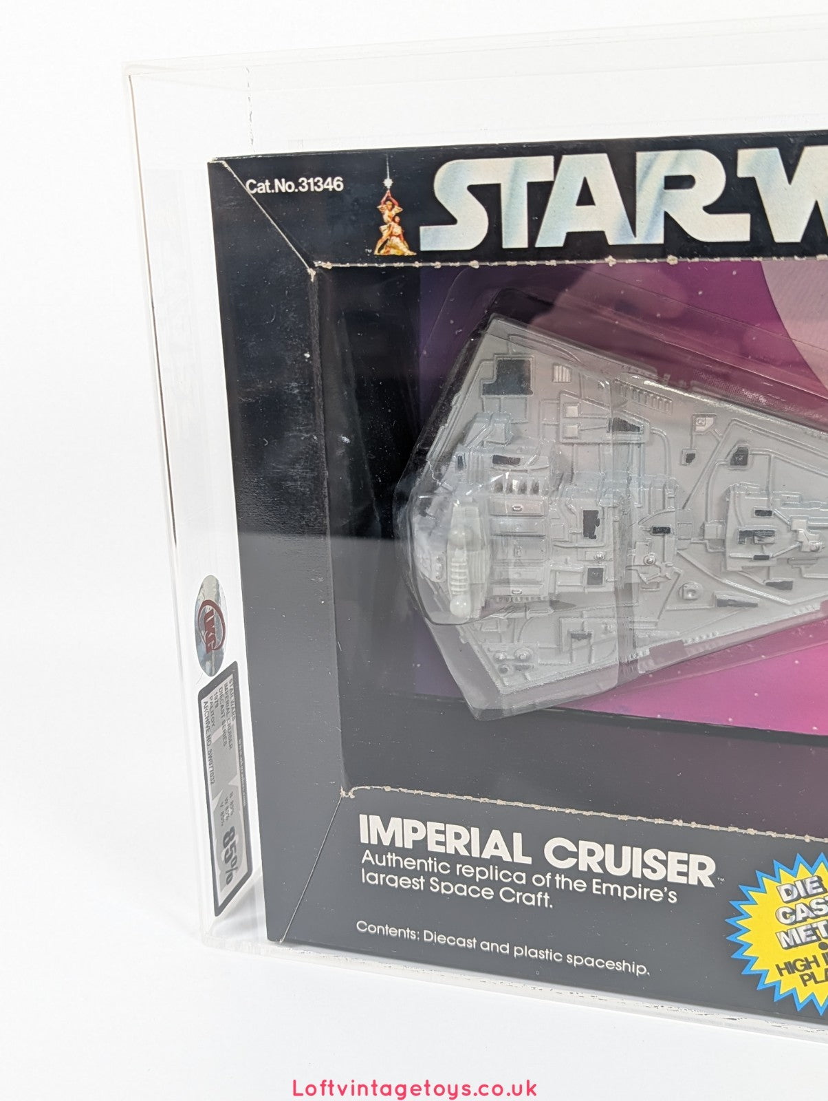 Palitoy Star Wars Croiseur Impérial Diecast série 1979, UKG 85 - Neuf sous Blister Scellé
