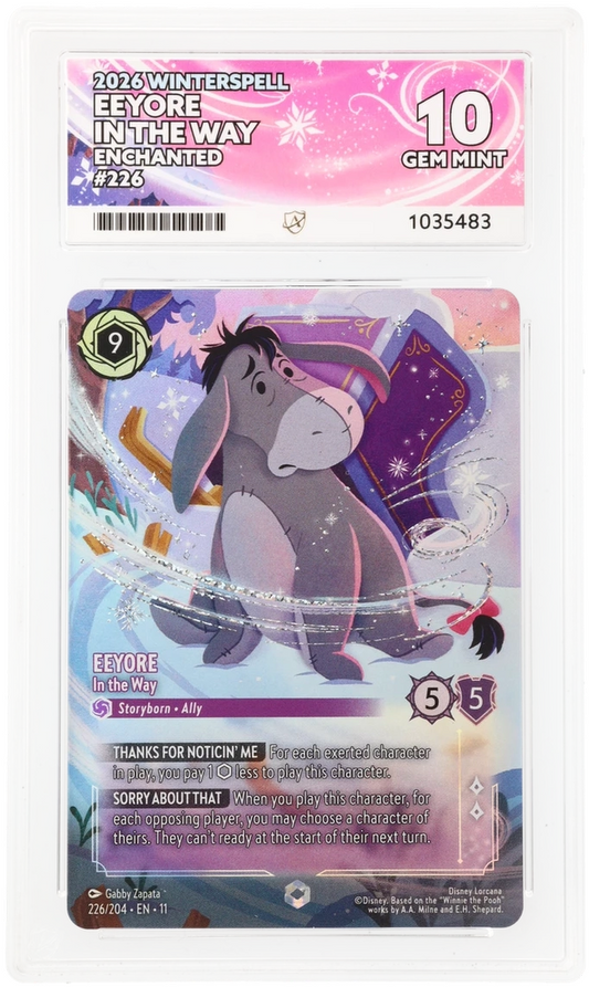 Lorcana Winterspell Eeyore In The Way Enchanted #226 - Ace GEM MINT 10
