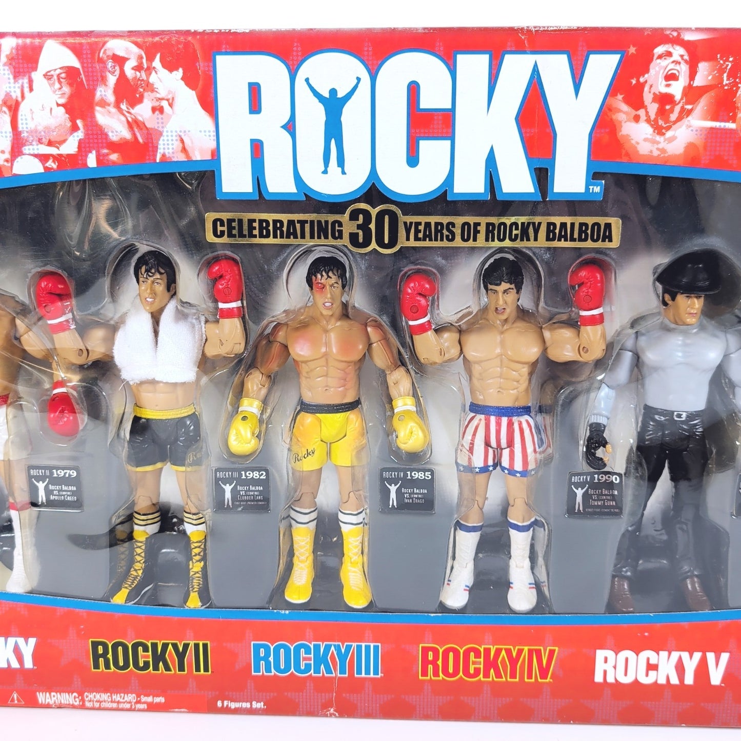 JAKKS ROCKY 30TH ANNIVERSARY SET - Celebrating 30 Years Of Rocky Balboa - SEALED