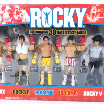 JAKKS ROCKY 30TH ANNIVERSARY SET - Celebrating 30 Years Of Rocky Balboa - SEALED
