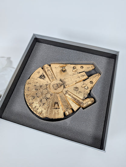 Royal Selangor Star Wars Millennium Falcon 24k Gold Plated - Ltd Ed of 200 RARE