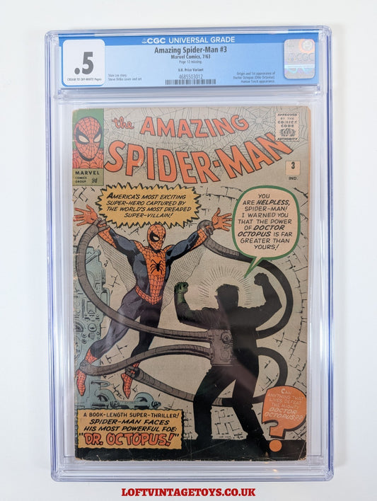 Amazing Spider-Man #3 CGC 0.5 - 7/63 - Origin & 1st Appearance of Dr Octopus