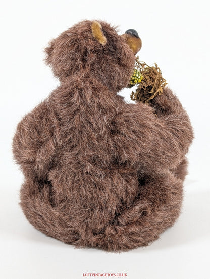 Loris Hancock Brown Grizzly With Berries - OOAK Ltd Ed 1/1