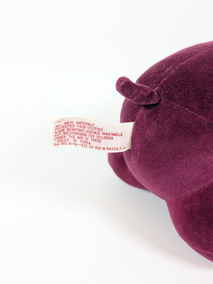 Manhattan Toy Company Hippo Purple 12in Plush Stuffed Toy, from 1986
