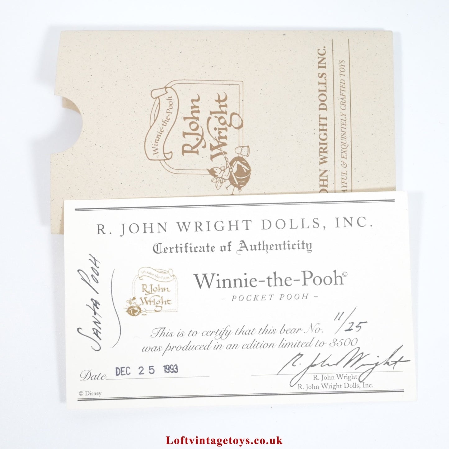 R John Wright Santa Pooh, Ltd Ed Of 25 Only - Very Rare