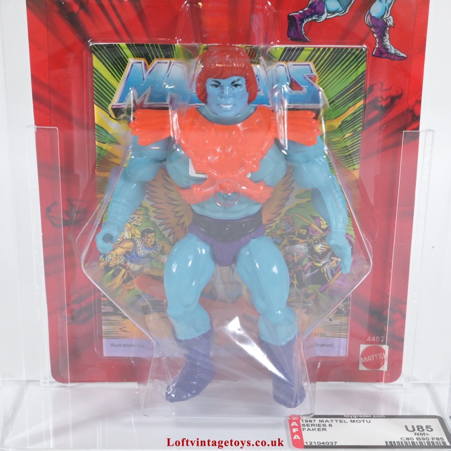 Mattel Masters of the Universe Faker,  Series 6 , AFA 85 UNCIRCULATED