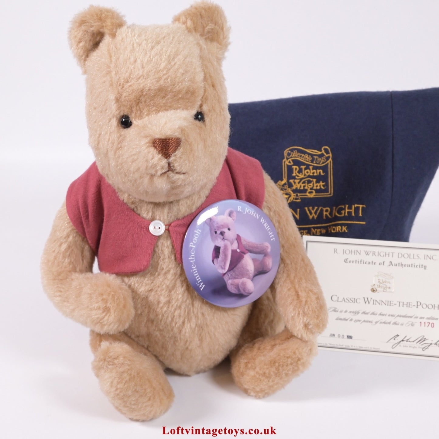 R. John Wright Classic Winnie the Pooh Teddy Bear