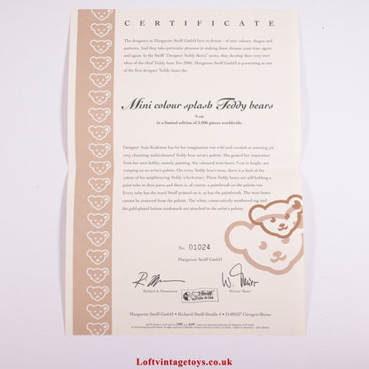 Steiff Mini Colour Splash Teddy Bears - 038310