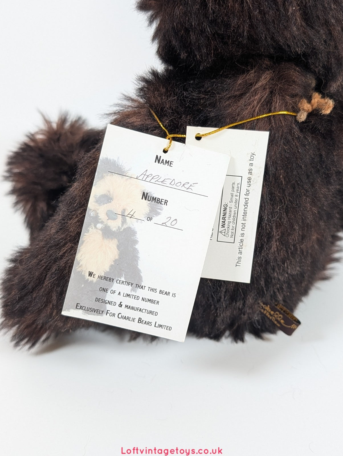 Charlie Bears / Bear Studio Appledore Teddy Bear, Ltd Ed of 20 - Very Rare
