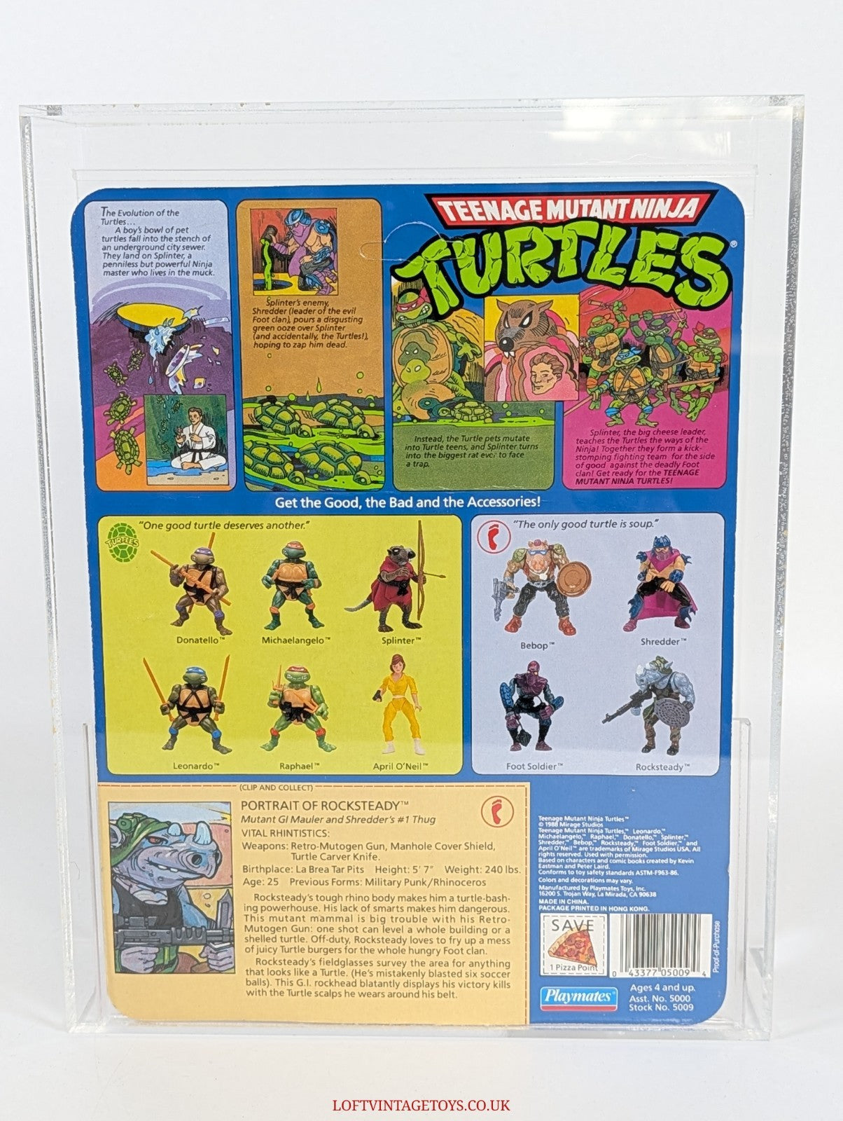 Teenage Mutant Ninja Turtles 1988 Rocksteady 10 BK Unpunched - UKG 75