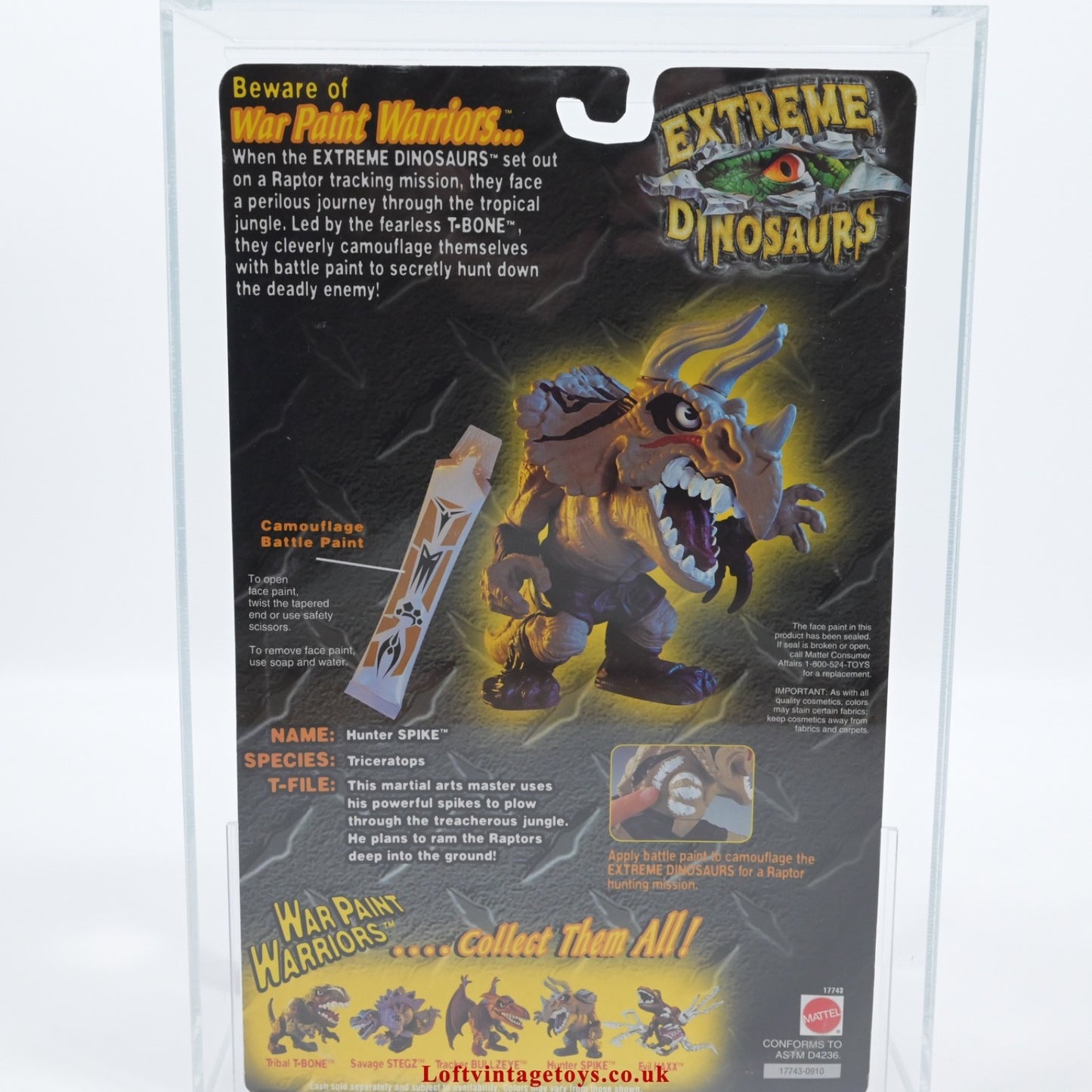 Extreme Dinosaurs War Paint Hunter Spike AFA 80, 1997 - Very RARE
