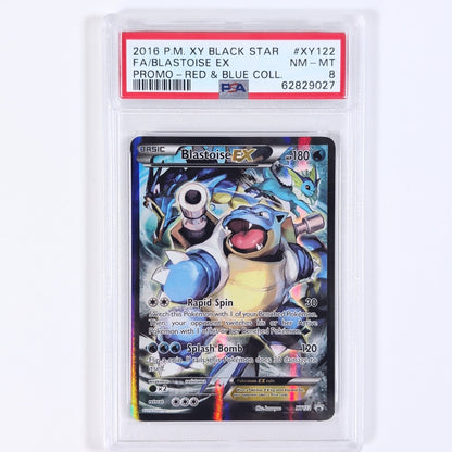 2016 Pokemon Xy Black Star Promo #Xy122 Full Art/Blastoise Ex Psa 8