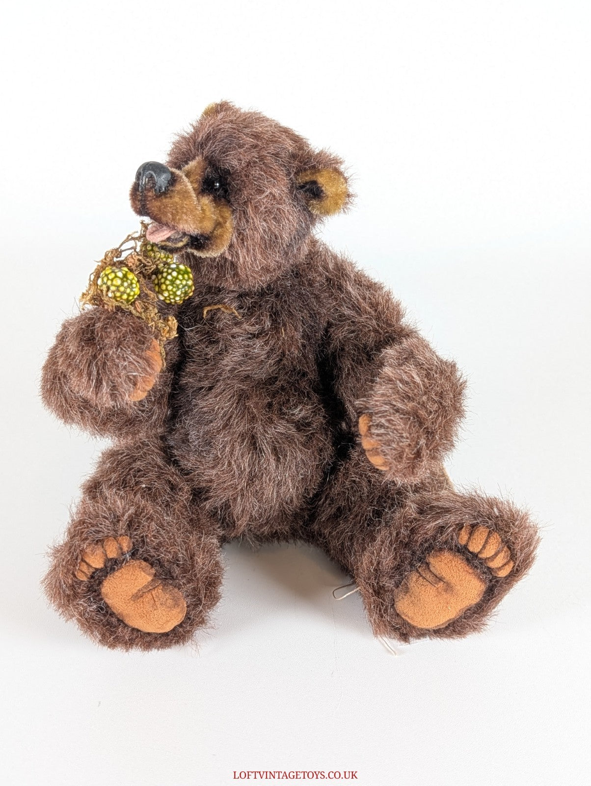 Loris Hancock Brown Grizzly With Berries - OOAK Ltd Ed 1/1
