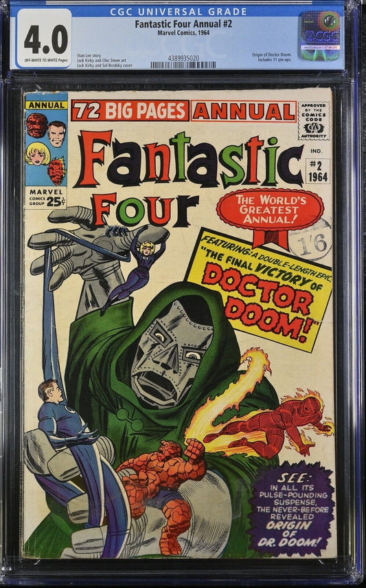 Fantastic Four Annual 2 1964 Marvel Comics CGC 4.0