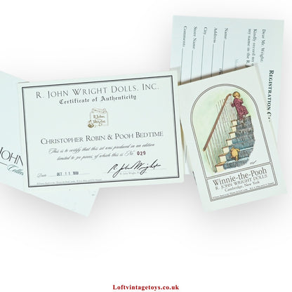 R John Wright Christopher Robin & Pooh Bedtime, Ltd ED of 500