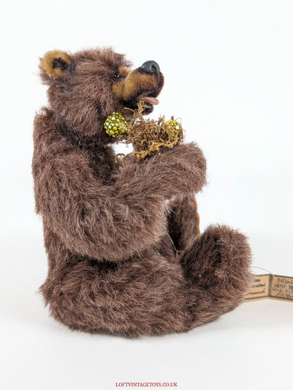 Loris Hancock Brown Grizzly With Berries - OOAK Ltd Ed 1/1