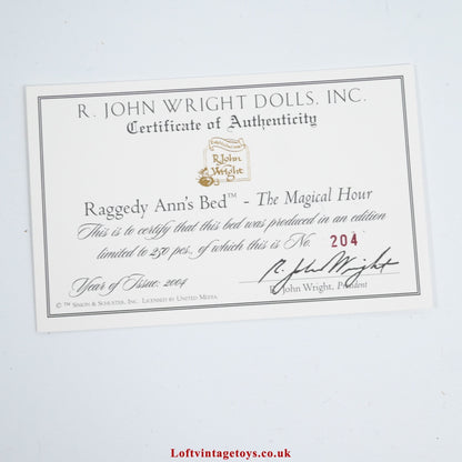 R John Wright Raggedy Ann's Bed, Ltd Ed of 250pcs