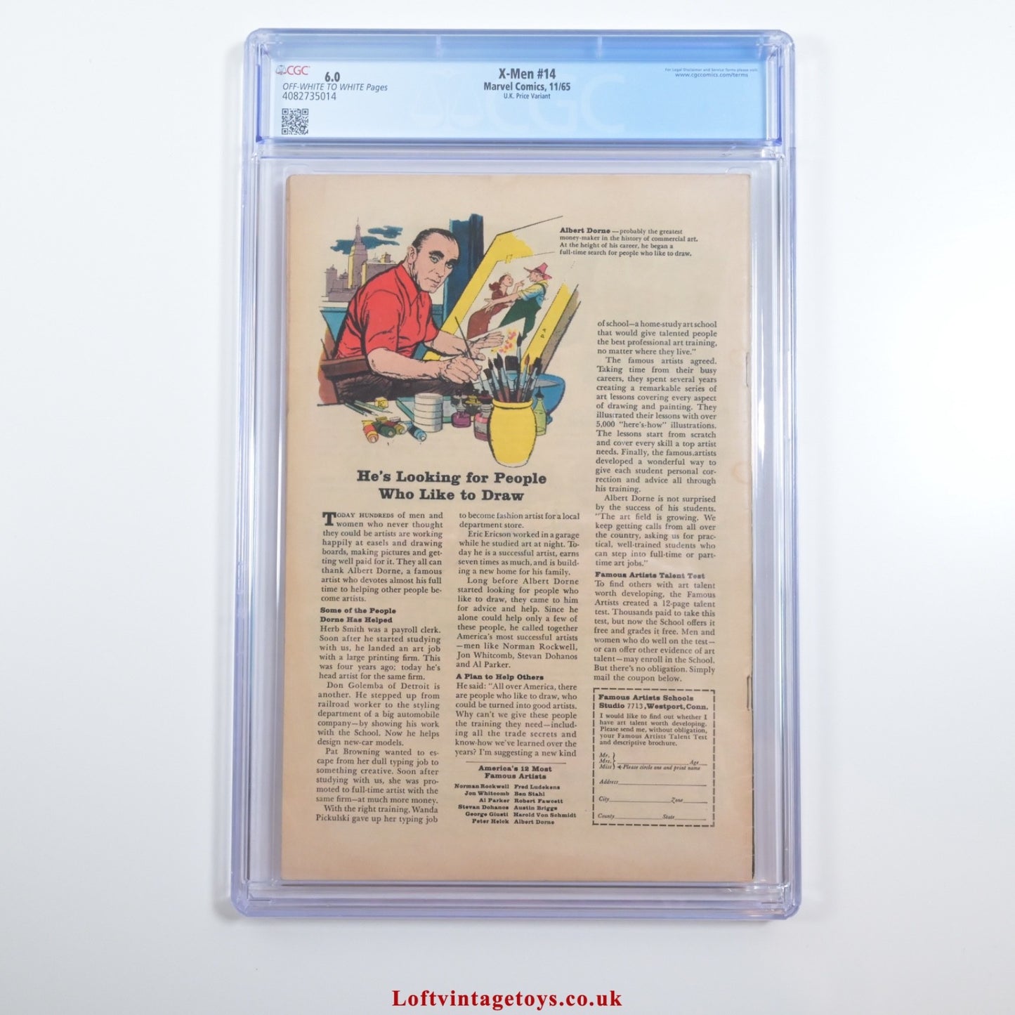 X-Men #14 CGC 6.0 Marvel Comics 1965, UK-Preisvariante – Hauptausgabe
