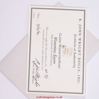 R John Wright Wintertime Eeyore, Artist Proof no. 3 of 5 - Very Rare