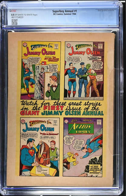 Superboy Annual #1 CGC 5.0 ,  1964 / DC Comics