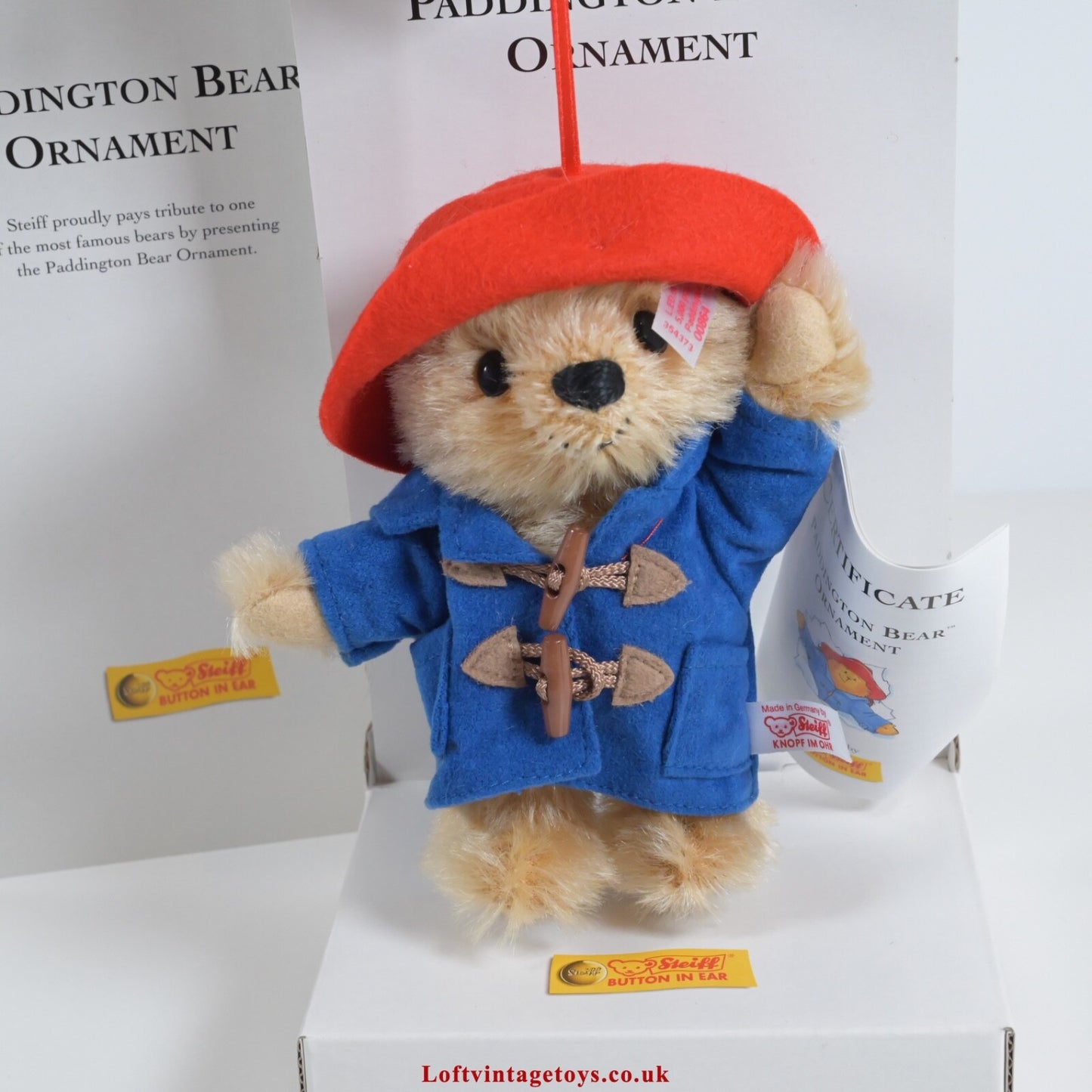 Steiff Paddington Ornament 354373 Ltd Edition of 5000