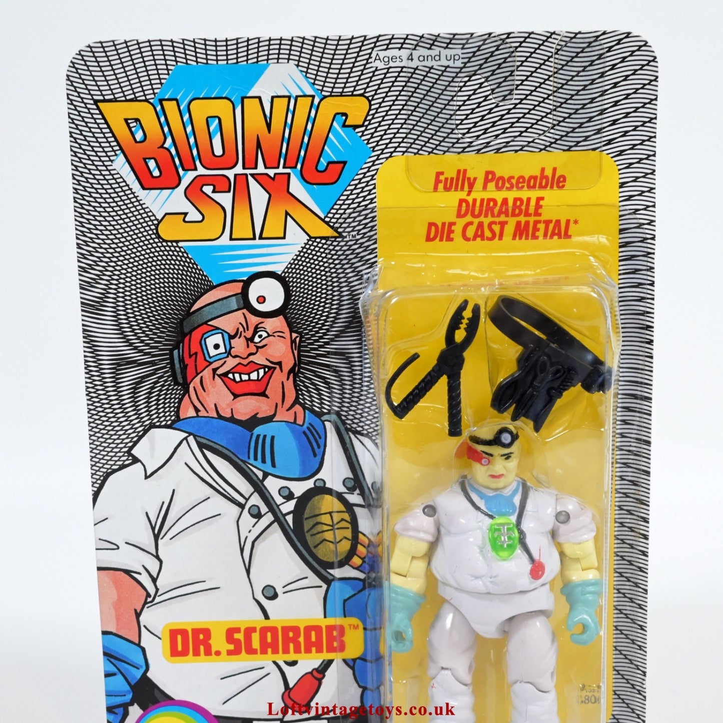 Vintage Bionic Six  Dr. Scarab Action Figure 1986 - New & Sealed