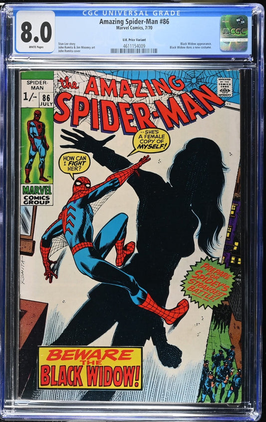 Amazing Spider-Man #86 - CGC 8.0 - Marvel Comics 1970 (UK price variant)