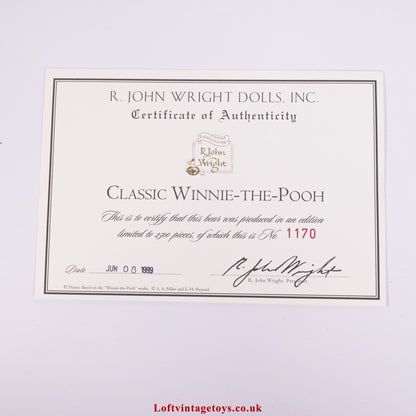 R. John Wright Classic Winnie the Pooh Teddy Bear