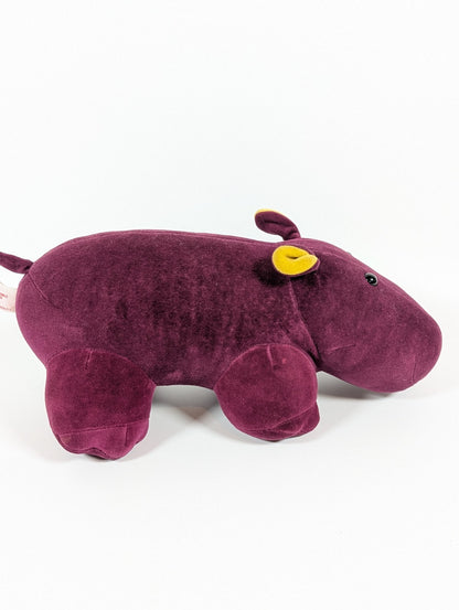 Manhattan Toy Company Hippo Purple 12in Plush Stuffed Toy, from 1986