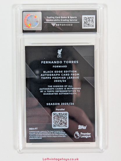 Fernando Torres Édition Bord Noir Premier League Topps 8/25 GEM MINT 10