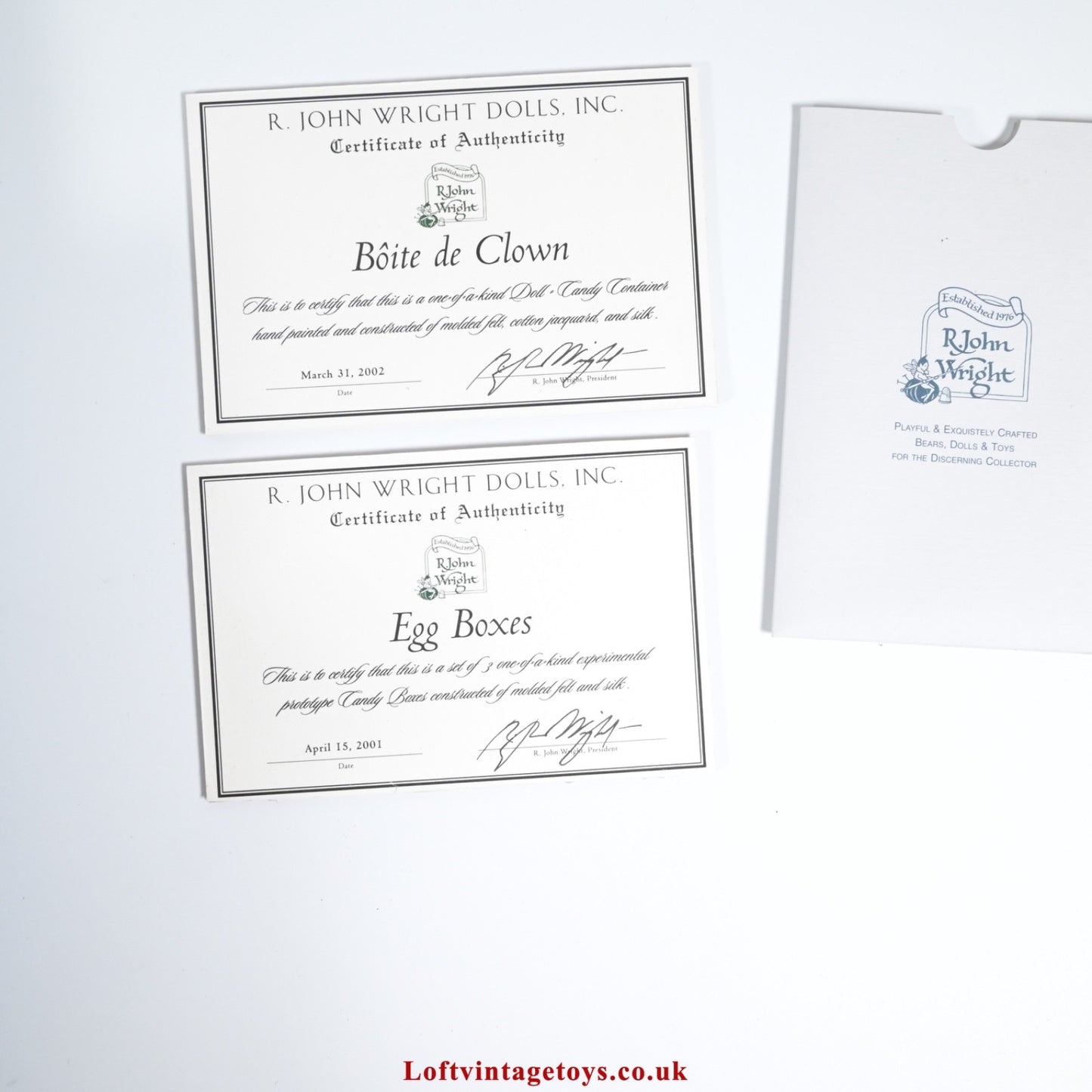 R John Wright Boite De Clown & Egg Boxes - One Of A Kind Experimental Prototype