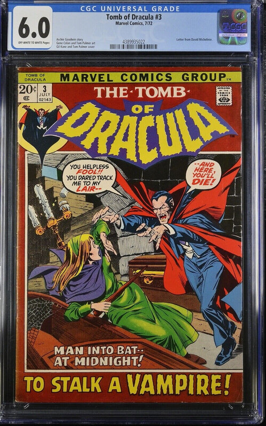 Tomb of Dracula 3 7/72 Marvel Comics CGC 6.0