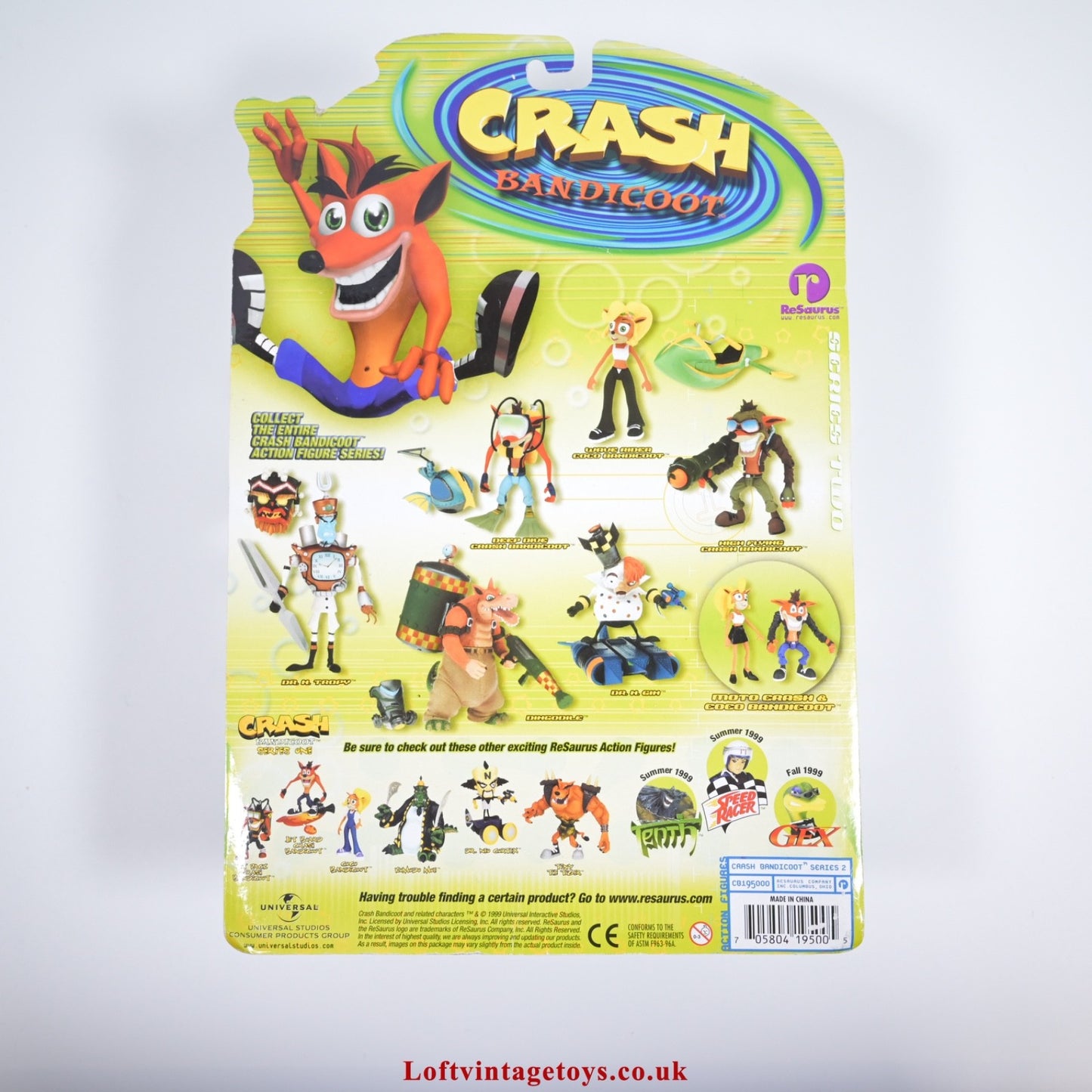 Resaurus Crash Bandicoot Dingodile Action Figure,  Series 2 - RARE
