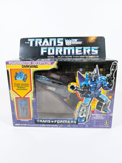 Hasbro Vintage Transformers Powermaster Darkwing With Throttle - Sealed Inside