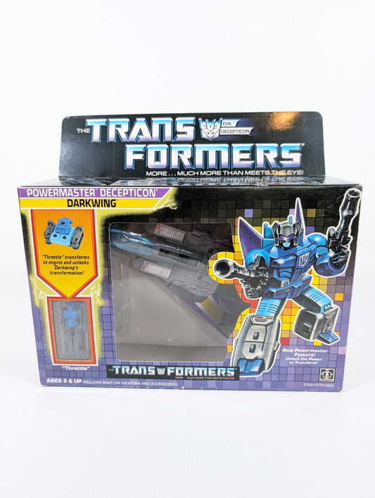 Hasbro Vintage Transformers Powermaster Darkwing With Throttle - Sealed Inside