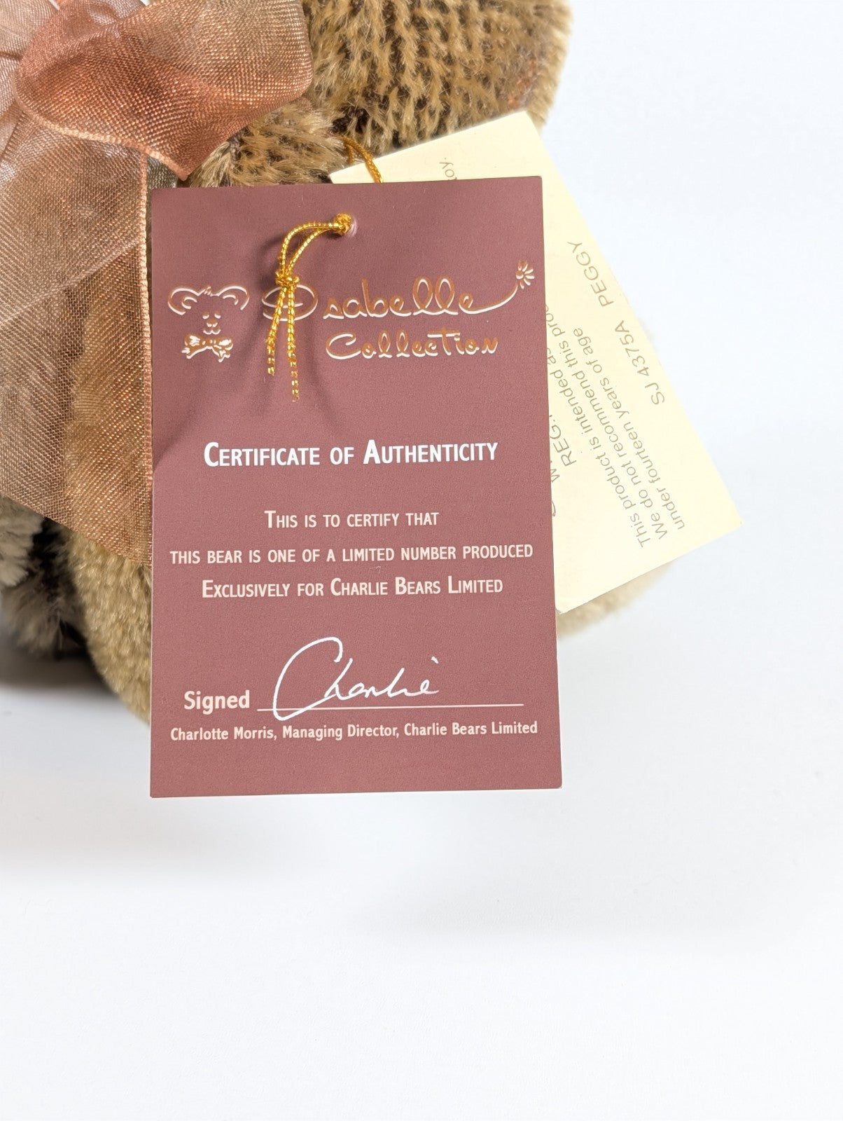 Charlie Bears Isabelle Collection Peggy  - Limited Edition of 300
