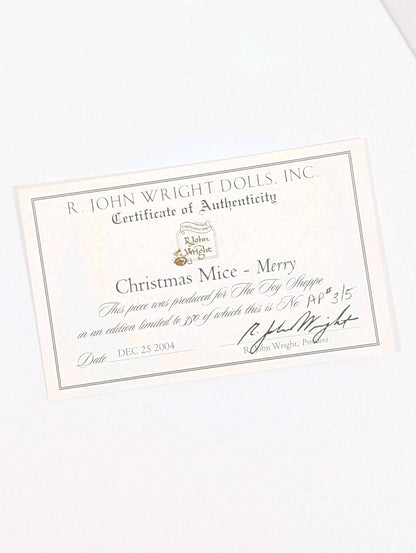 R. John Wright Christmas Mouse "Merry" - Artist Proof 3 of 5