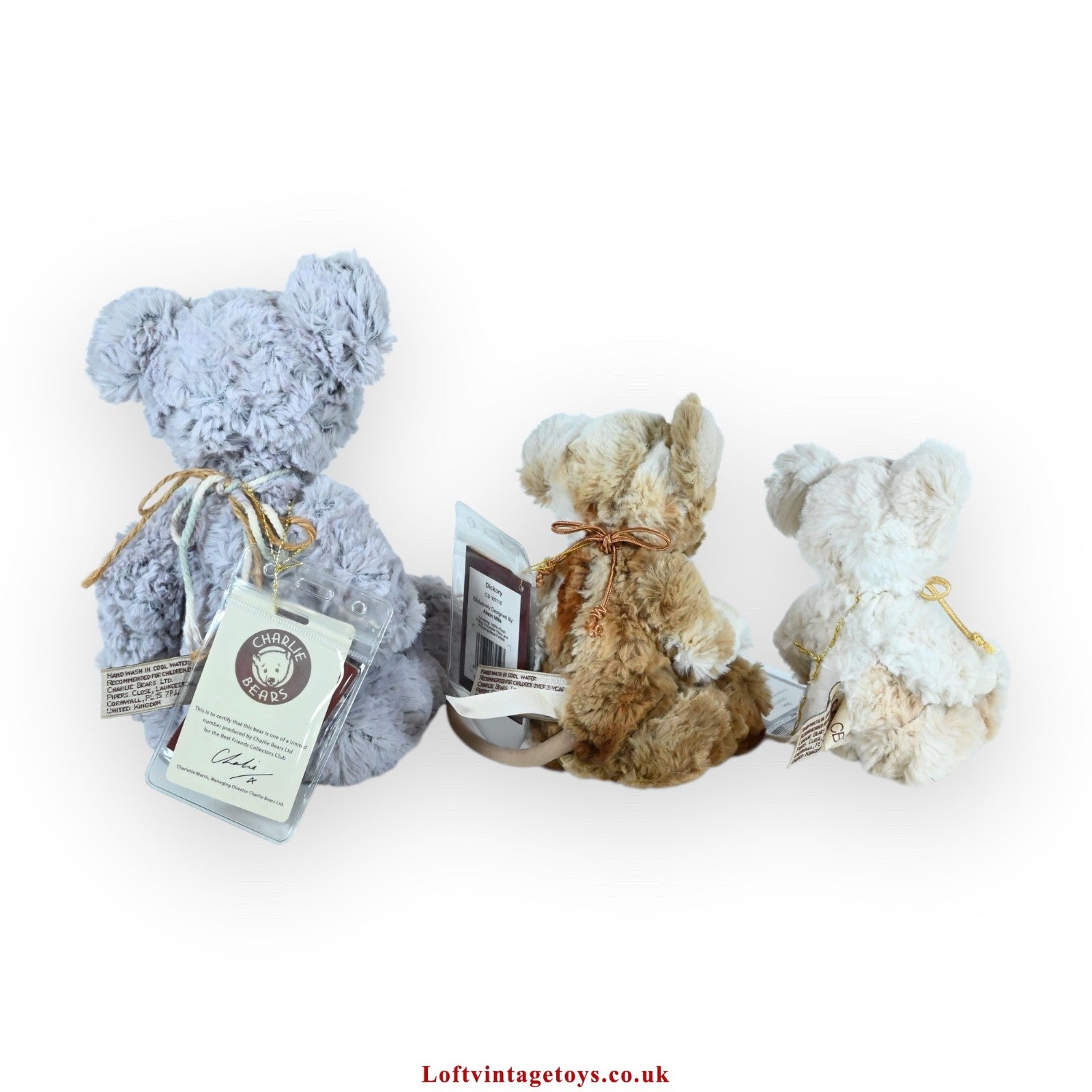 Charlie Bears Hickory, Dickory and Doc with Swing Tags