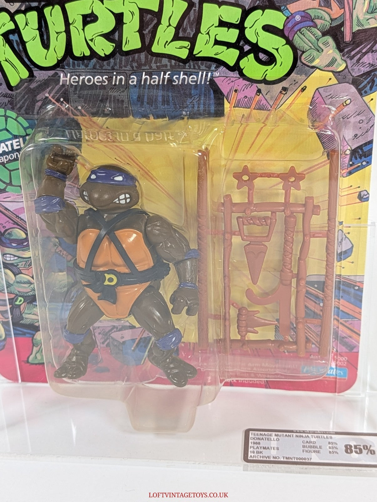 Teenage Mutant Ninja Turtles 1988 Donatello 10 Back Unpunched - UKG 85