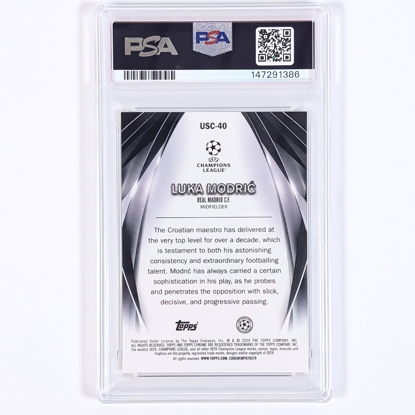 2023-24 Topps Uefa CC Ultimate Stage Gold Chrome #USC40 Luka Modric