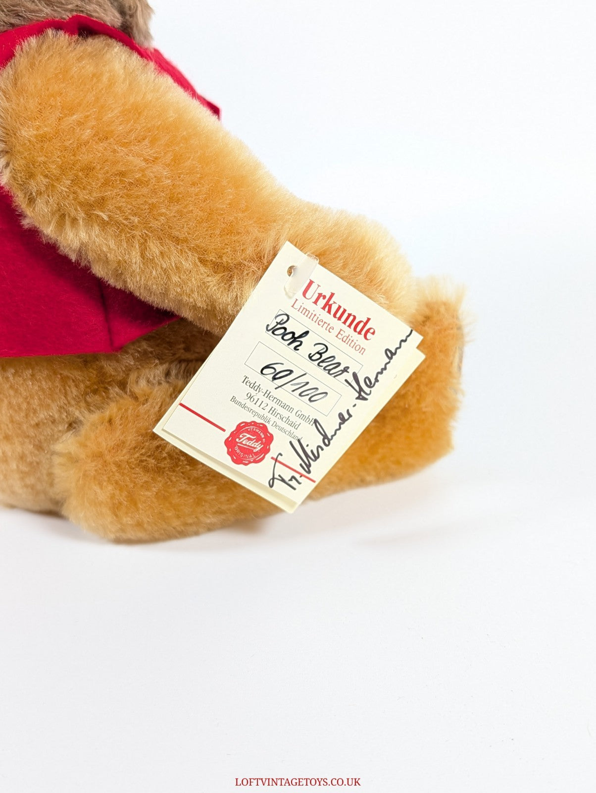 Hermann Teddy Winnie the Pooh Teddy Bear, Disney Epcot 2005, Ltd Ed of 100