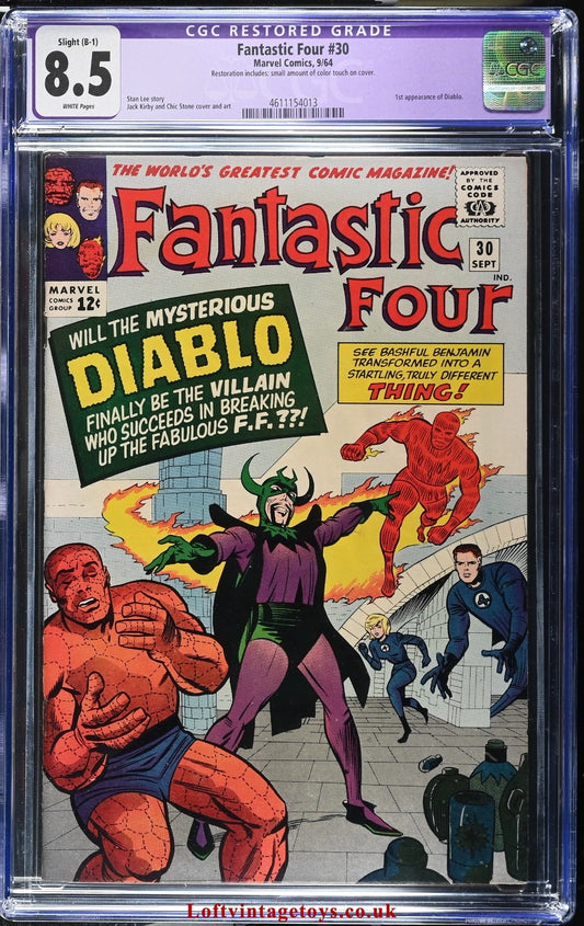 Fantastic Four #30 CGC 8.5 Restored (B-1) Slight / White Pages
