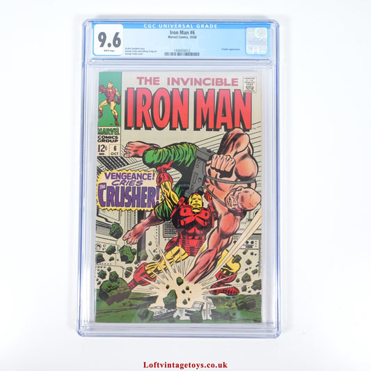 Iron Man (1968) #6 , CGC 9.6 White Pages