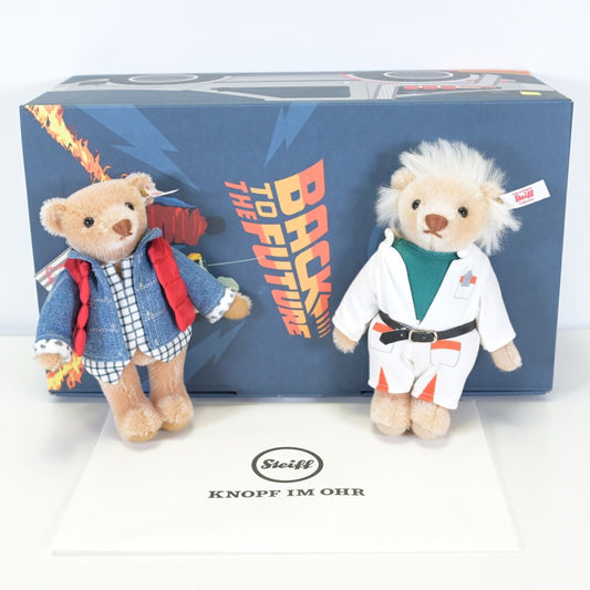 Steiff Back To The Future Two Piece Teddy Bear Set - Limited Edition / 355325