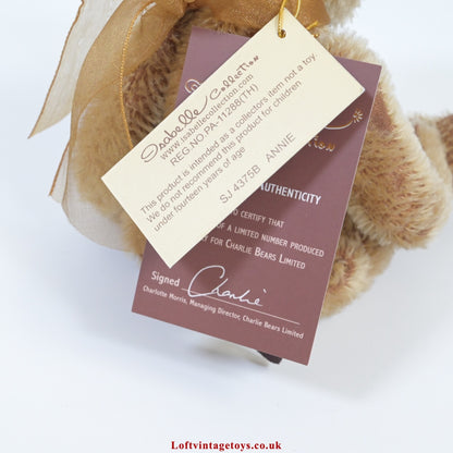 Charlie Bears Isabelle Collection Annie Teddy Bear - SJ4375B, Ltd Ed of 300