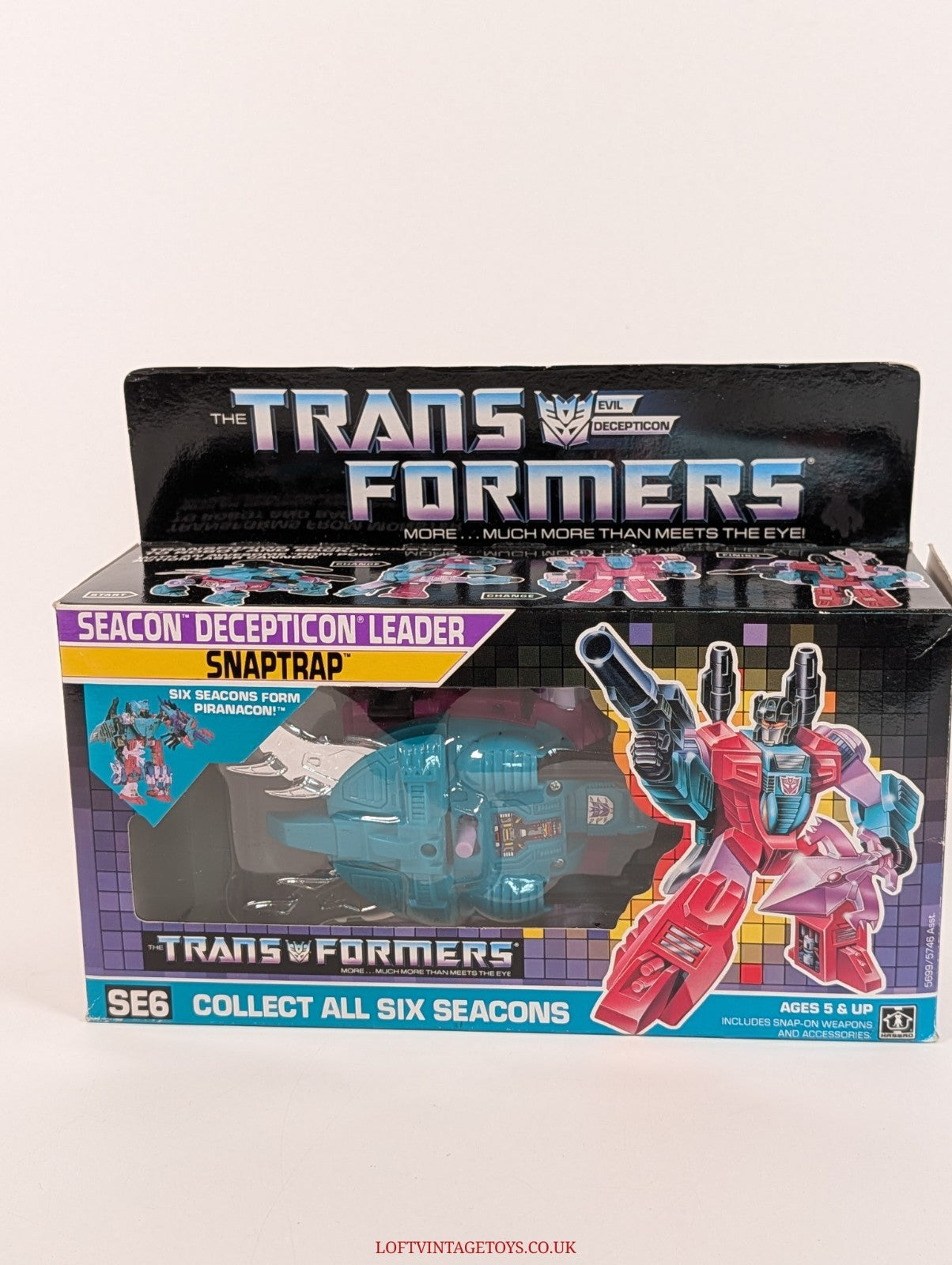 Hasbro vintage G1 Transformers Seacon Decepticon Leader Snaptrap