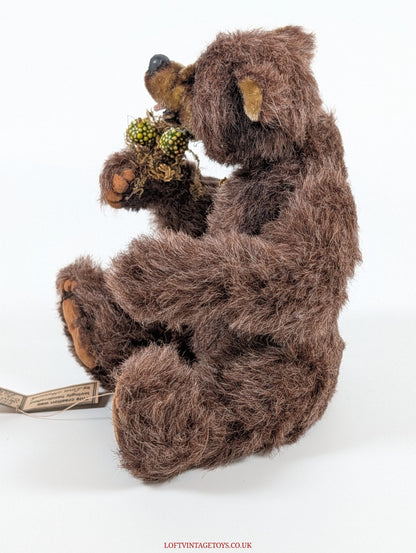 Loris Hancock Brown Grizzly With Berries - OOAK Ltd Ed 1/1
