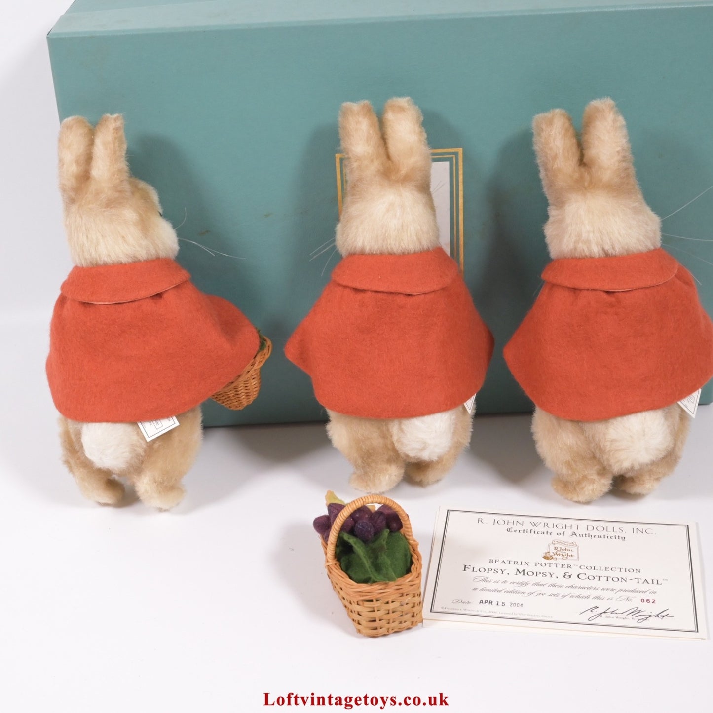 R John Wright  Beatrix Potter Flopsy, Mopsy & Cottontail, Ltd Ed of 500