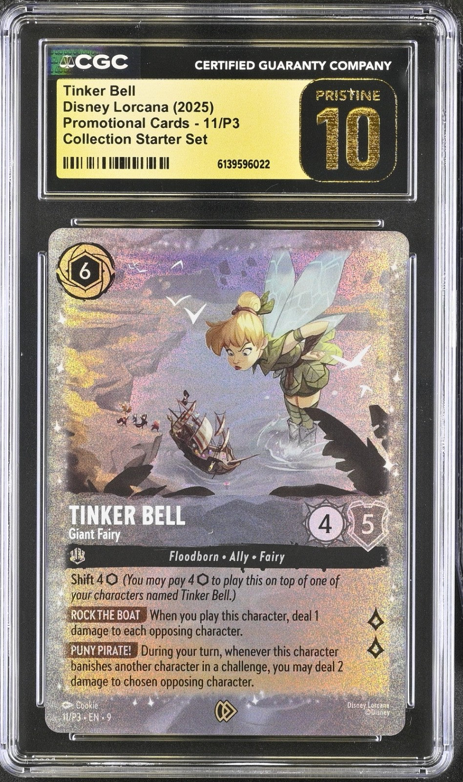 Lorcana Tinkerbell Giant Fairy Promo Card 11/P3 - CGC Pristine 10