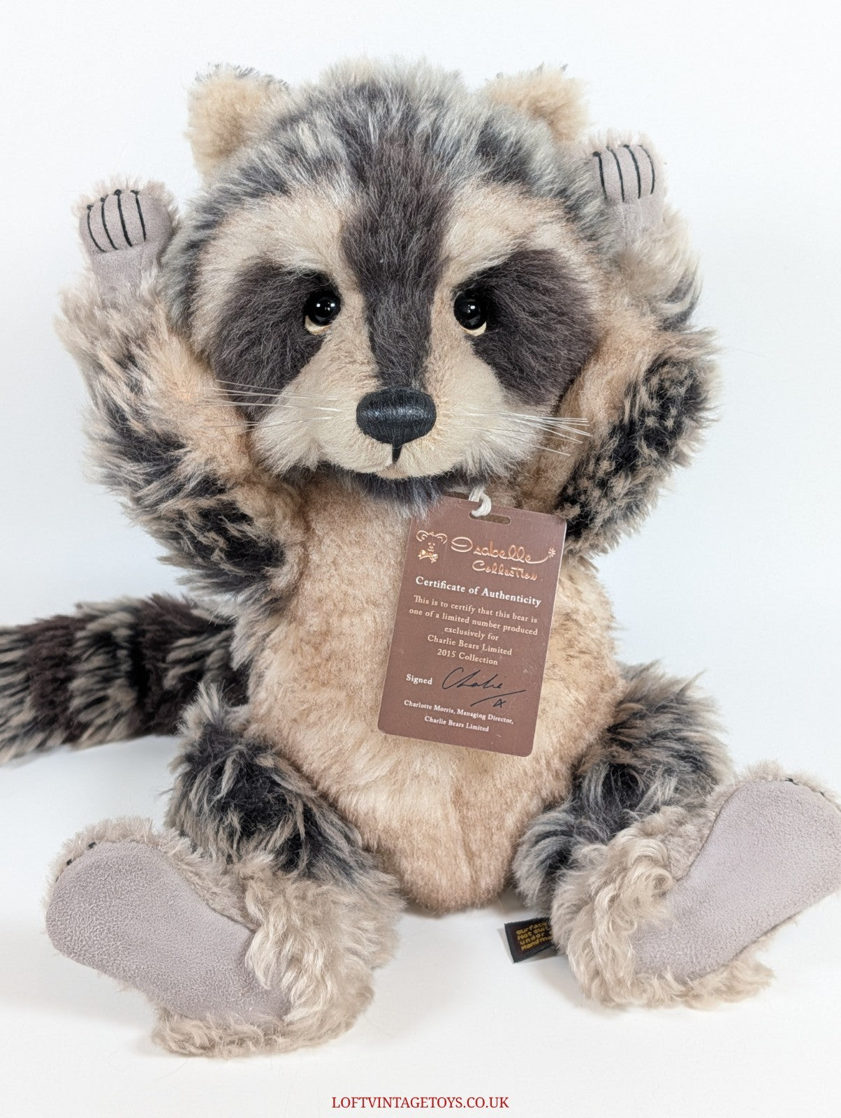 Charlie Bears Treetop Racoon,  Isabelle Collection - SJ 5380